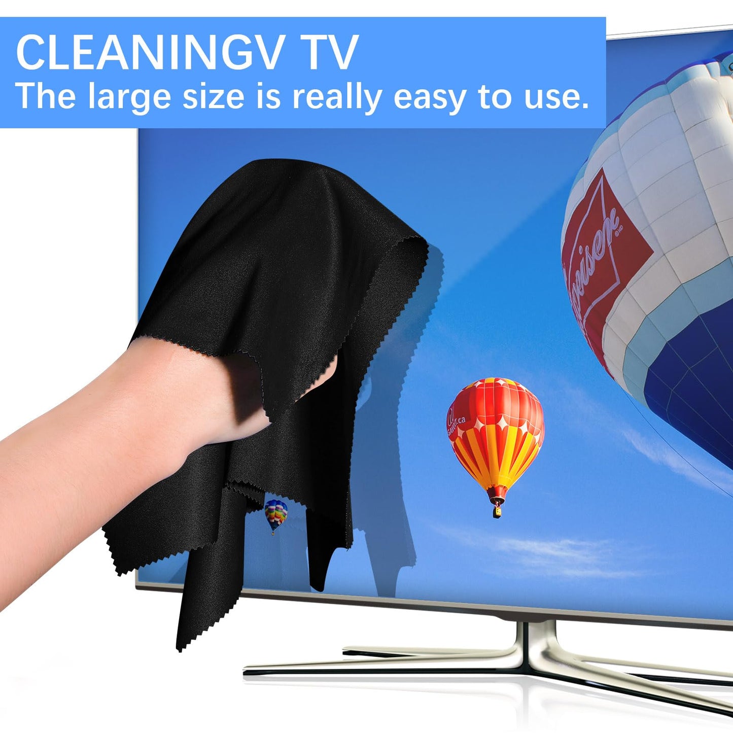 16 Pack 12x12 in Microfiber Glasses Cleaning Cloths | Reusable Eyewear & Screen Cleaners