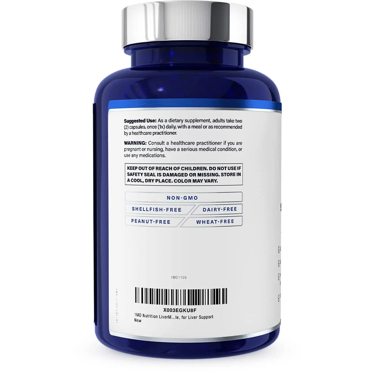 1MD LiverMD Liver Support Supplement | Siliphos Silybin for High Bioavailability | 60 Capsules (2-Pack) BritishVita | Premium UK Vitamins & Wellness Supplements