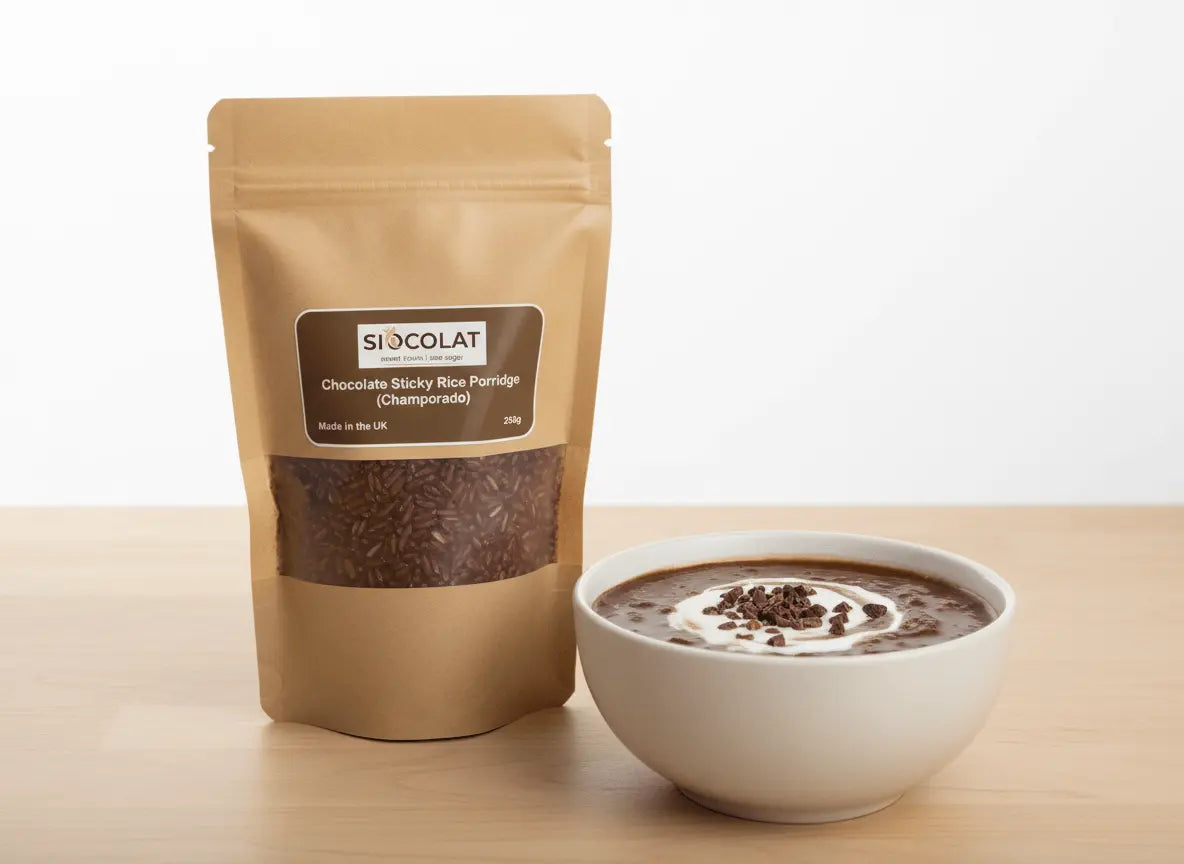 Pack of 3 No Added Sugar Vegan Chocolate Rice Porridge – Guilt-Free Champorado Siocolat