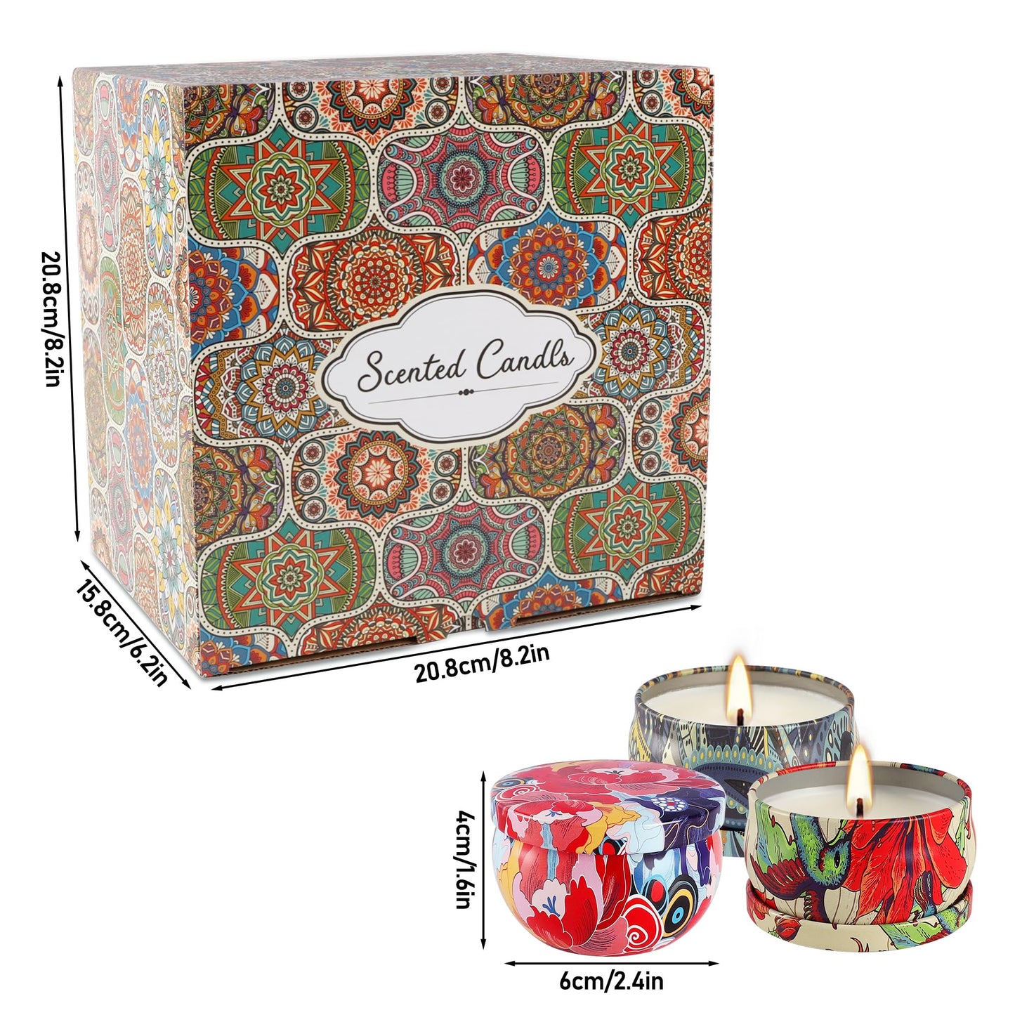 36-Pack Scented Candles Set – 100% Soy Wax, Aromatherapy Gift