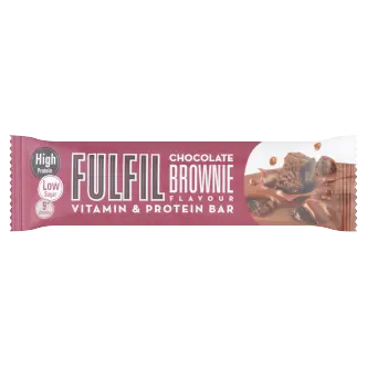 15 x Fulfil Chocolate Brownie Vitamin & Protein Bar 55Gm British Grocery