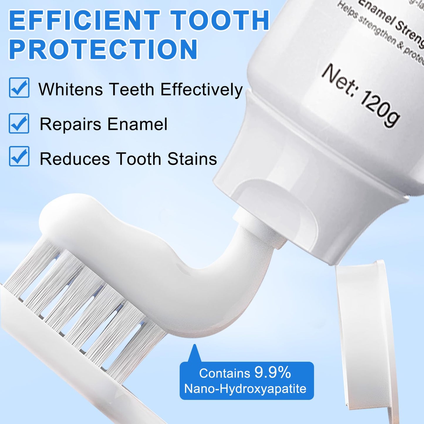 9.9% Hydroxyapatite Toothpaste – Enamel Protection, Fluoride-Free for Sensitive Teeth, Fresh Mint | 4.23 oz