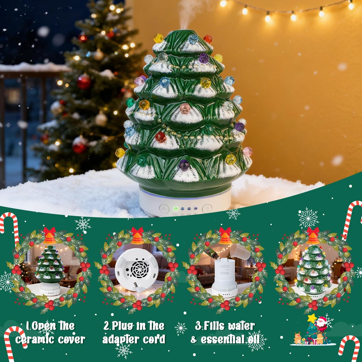 ARVIDSSON Christmas Essential Oil Diffuser - Ceramic Ultrasonic