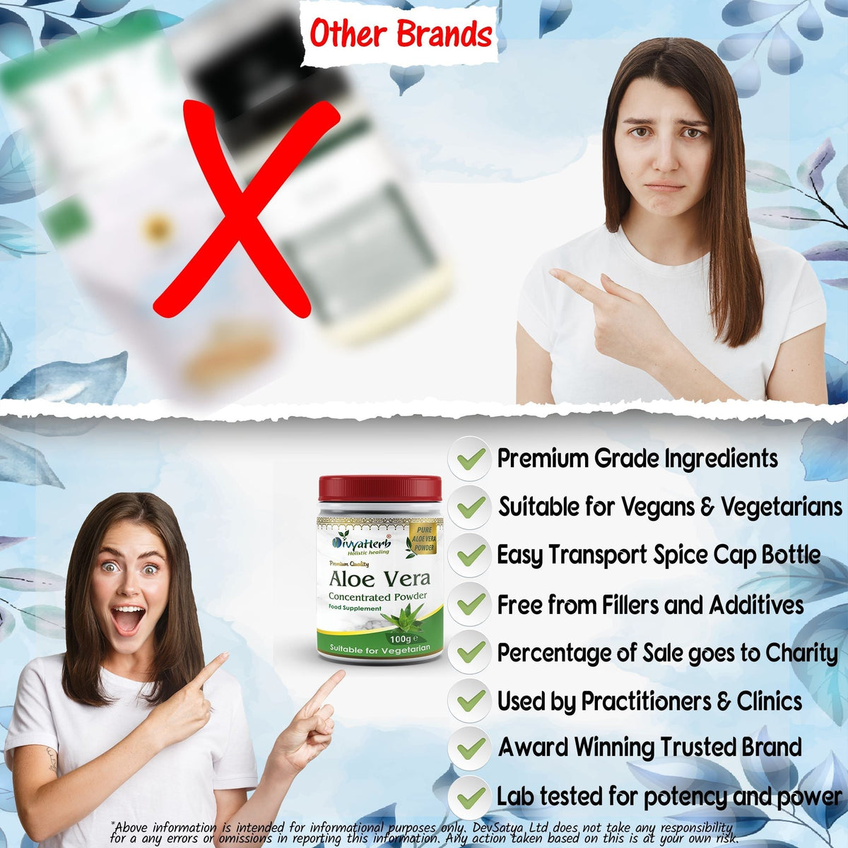 DivyaHerb Aloevera Powder 100 gram - Healthy-Looking Skin Support DivyaHerb - Divya Herb Store