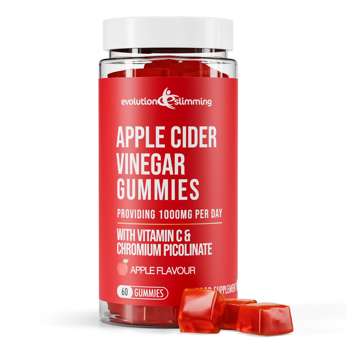 Apple Cider Vinegar Gummies with Vitamin C and Chromium Picolinate - Digestive & Metabolic Support Evolution Slimming
