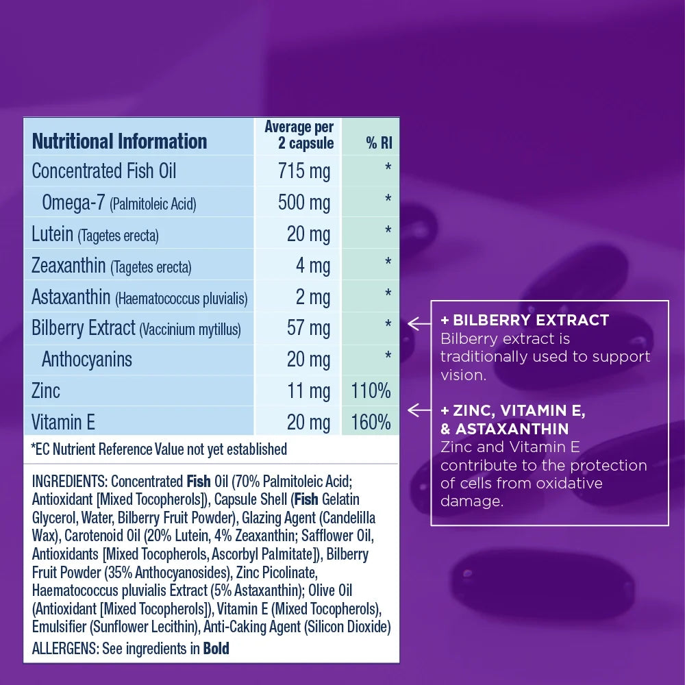 BOLD VISION Omega-7 Fish Oil Capsules Wileys Finest UK Ltd
