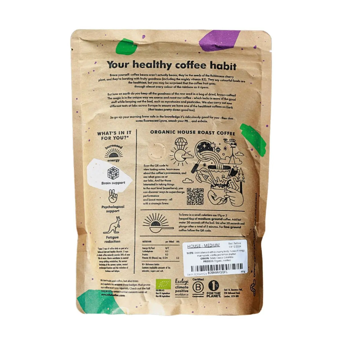 Organic House Roast Coffee Exhale Healthy Coffee