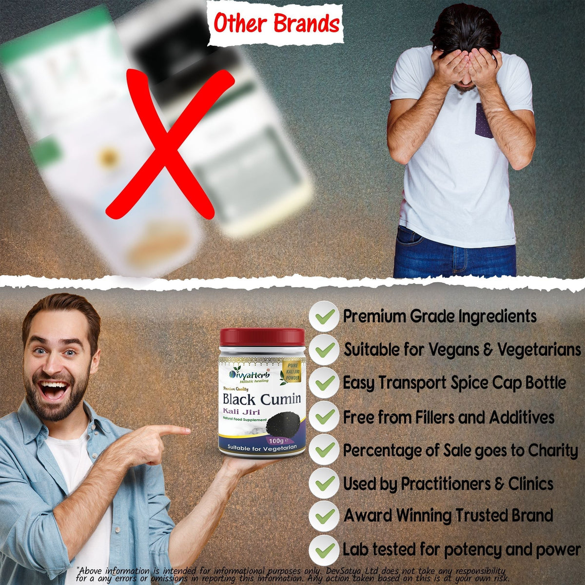 DivyaHerb Black Cumin Powder 100 gram - Daily Wellness Support DivyaHerb - Divya Herb Store