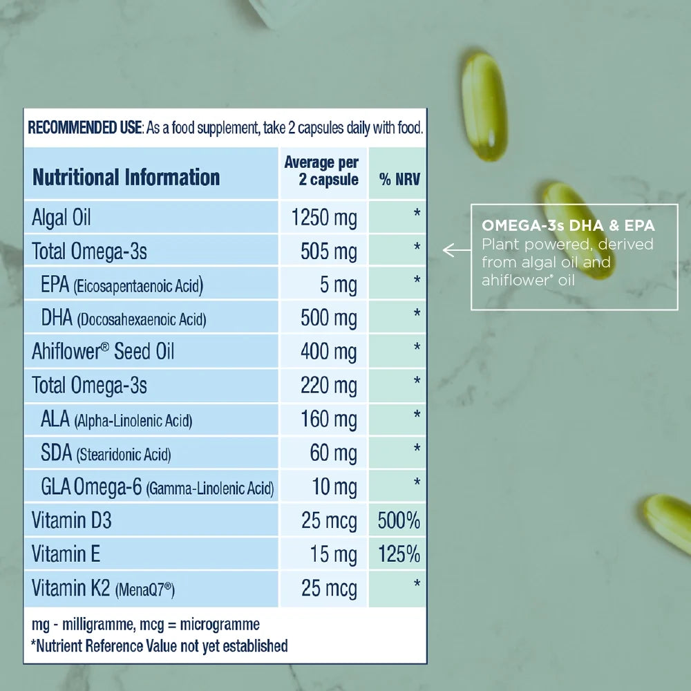 CATCHFREE OMEGA Vegan Omega-3 Capsules Wileys Finest UK Ltd