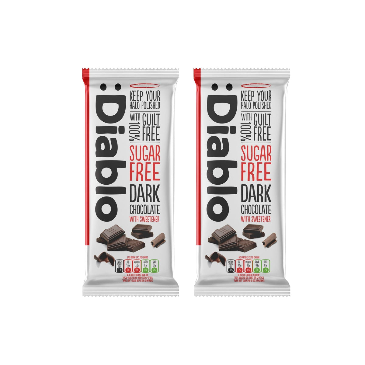 No Added Sugar Dark Chocolate Bar Maltitol (85g) Diablo Sugar Free