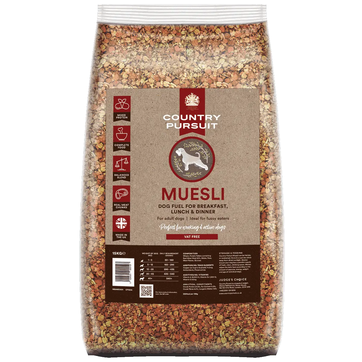 Country Pursuit Muesli Semi-Moist Complete Adult Dry Dog Food 15kg Country Pursuit