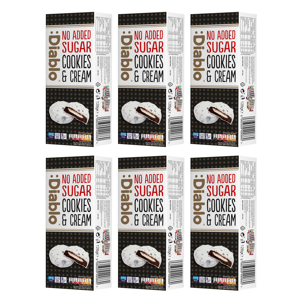 White Chocolate Cookies & Cream (128g) Diablo Sugar Free