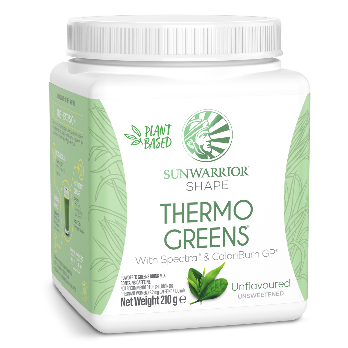 Sunwarrior Shape Thermo Greens Greens Powder with Matcha & Apple Cider Vinegar | Unflavoured 30 Servings (210g) Fuss Free Nutrition