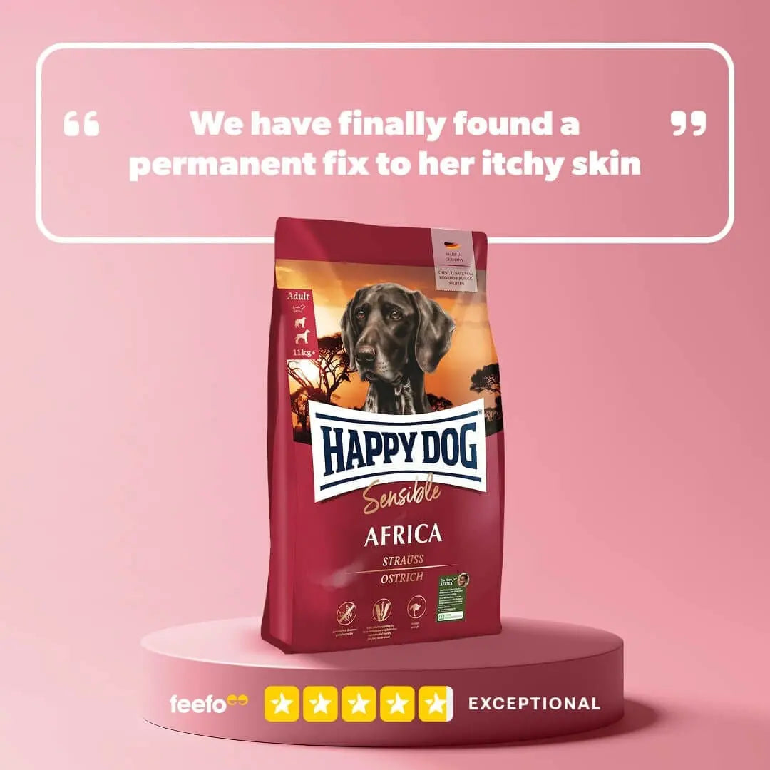 Ostrich Dry Dog Food (Africa) Happy Dog UK