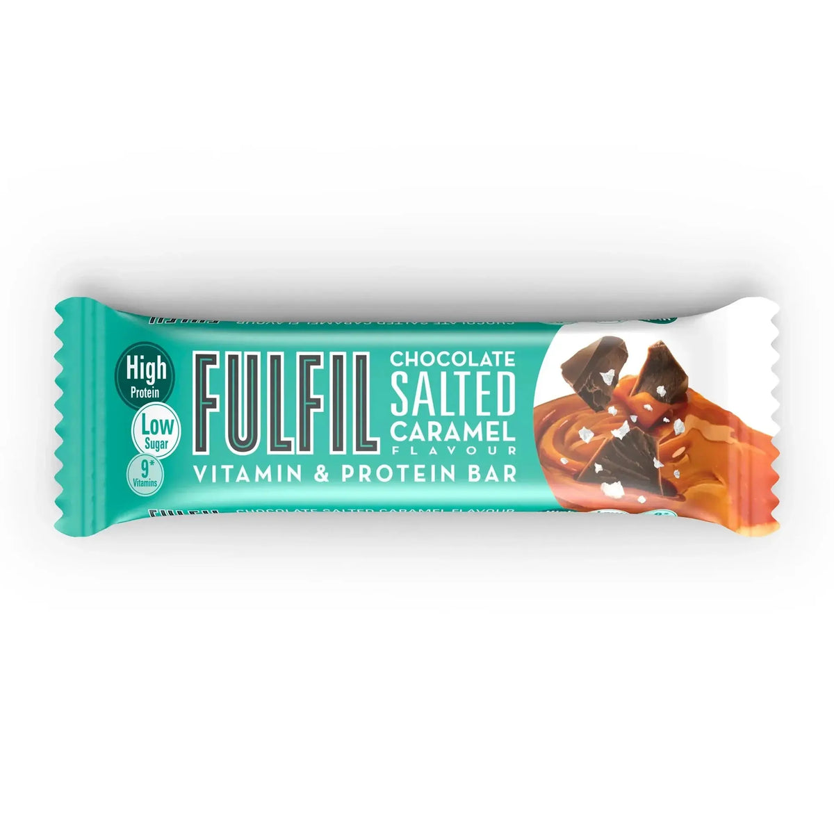 15 x Fulfil Chocolate Salted Caramel Flavour Vitamin & Protein Bar 55G British Grocery