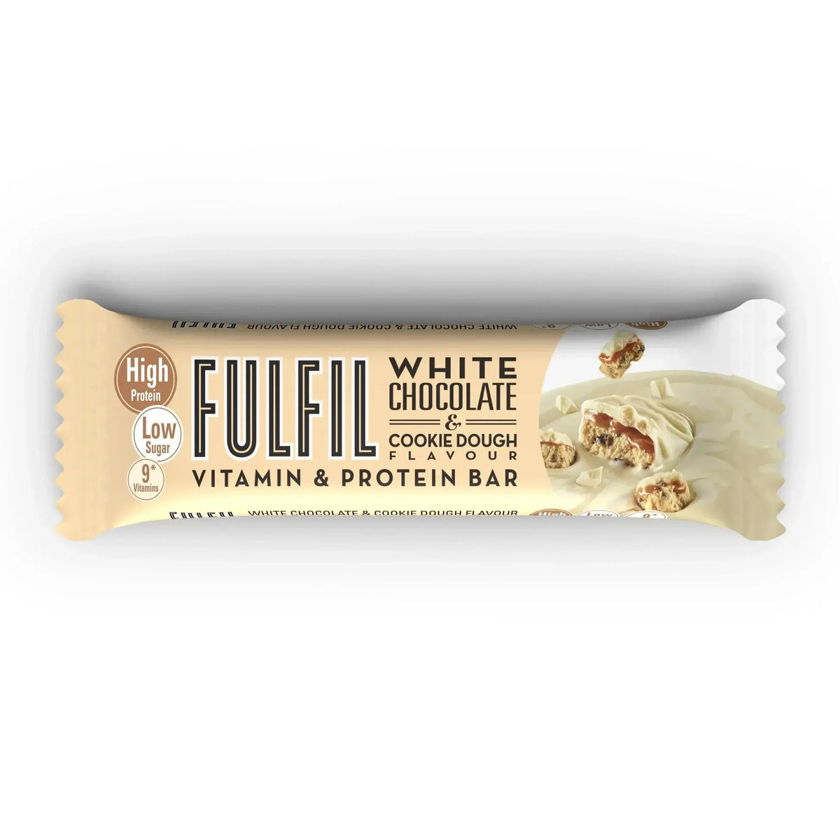 15 x Fulfil White Chocolate & Cookie Dough Vitamin & Protein Bar 55G British Grocery