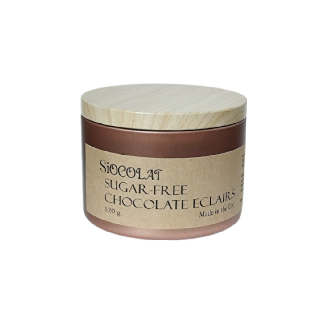 Siocolat Sugar Free Chocolate Eclairs in Gift Tin 120g