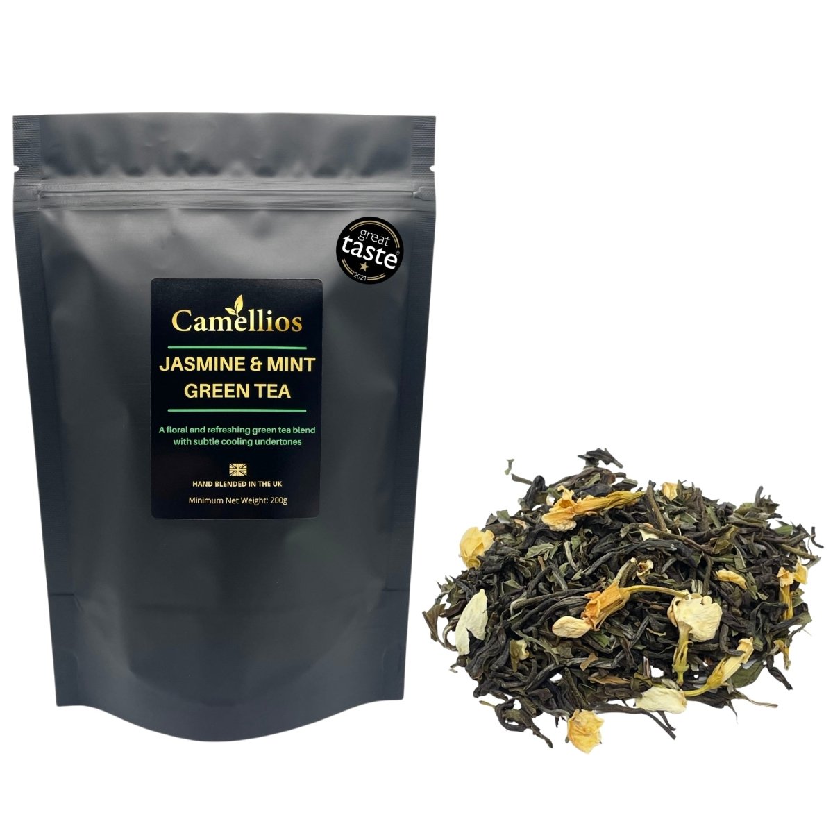 Jasmine & Mint Green Tea - Loose Leaf Camellios