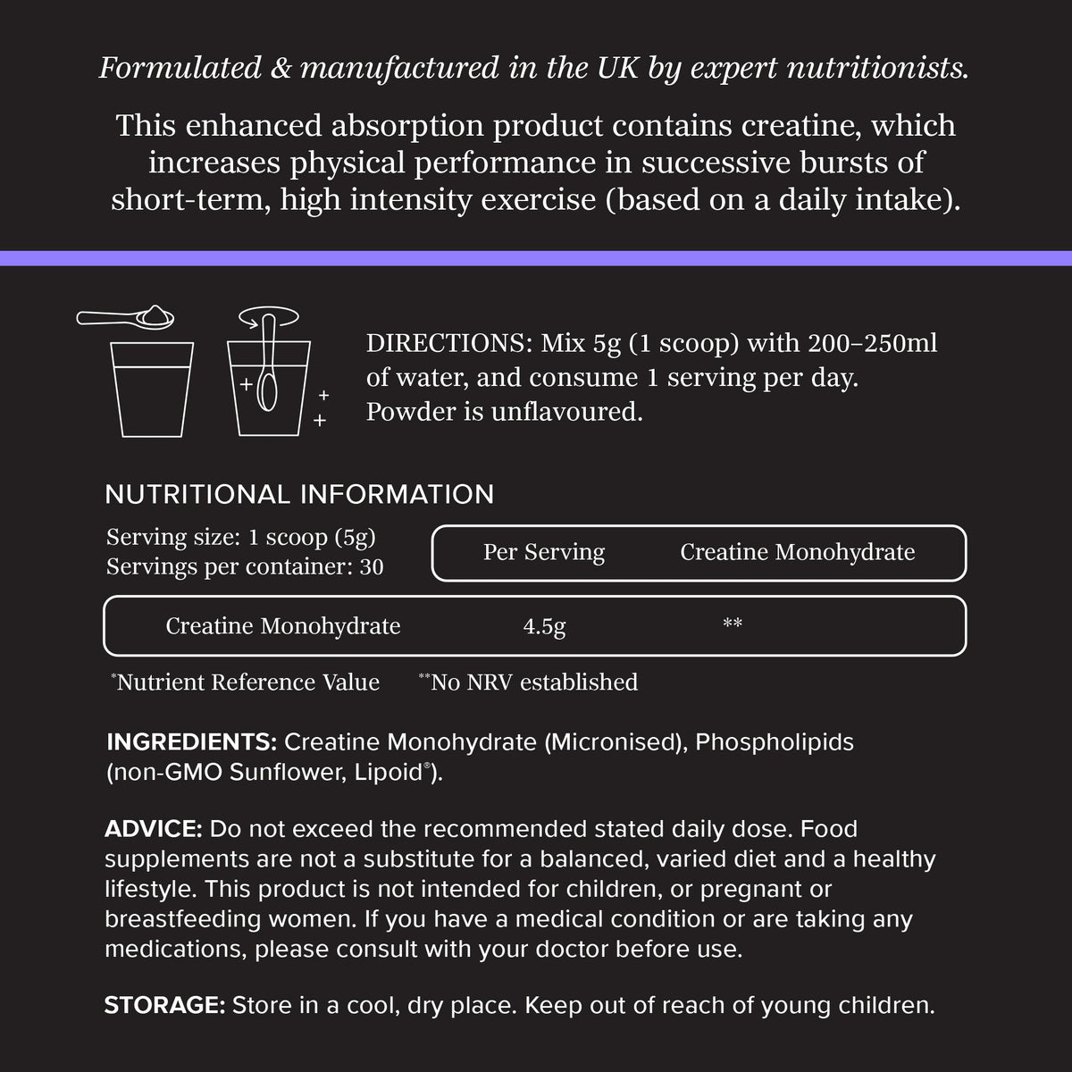 Liposomal Creatine Monohydrate - Performance & recovery - 150g Meteron Labs