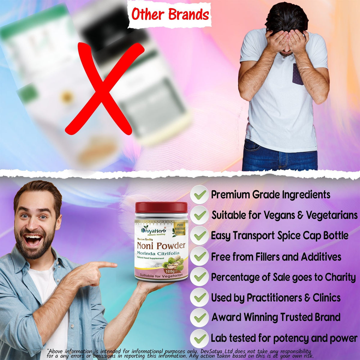 DivyaHerb Noni Powder 100 gram - Daily Wellness Support DivyaHerb - Divya Herb Store