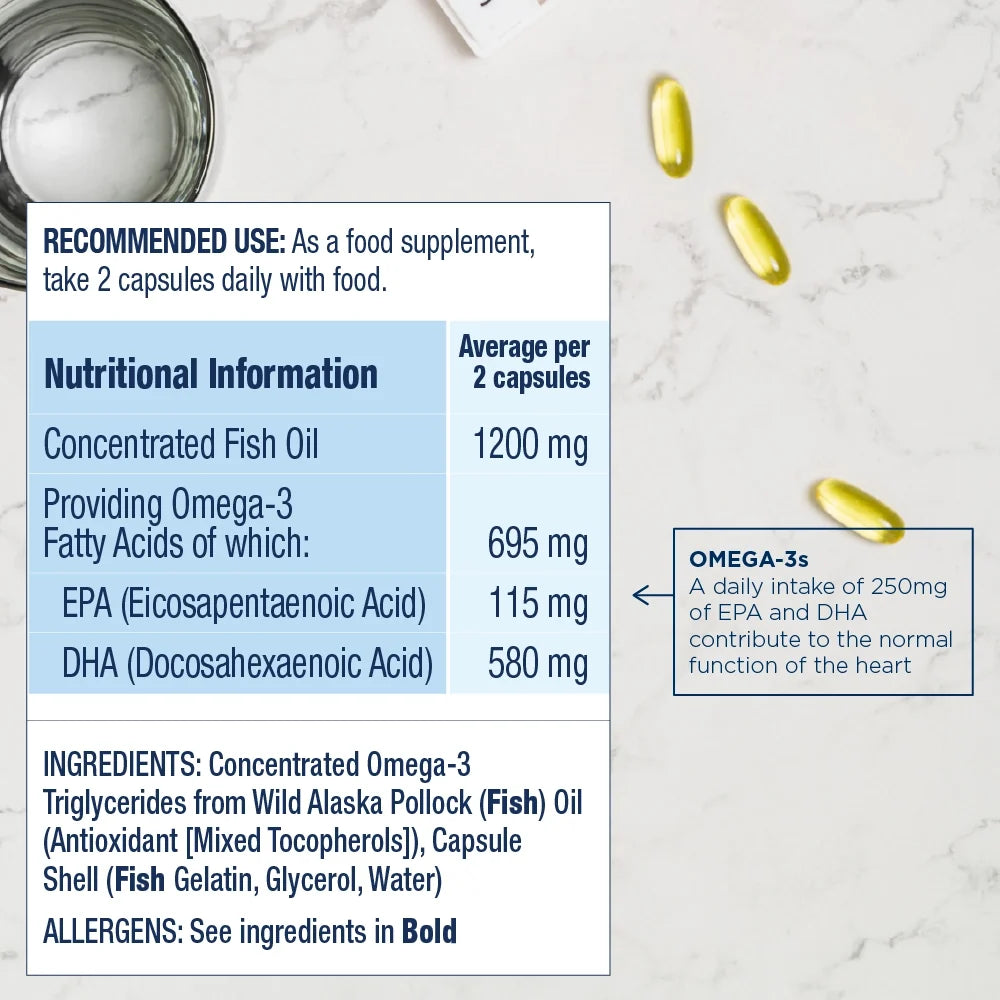 PEAK DHA Omega-3 Fish Oil Capsules Wileys Finest UK Ltd