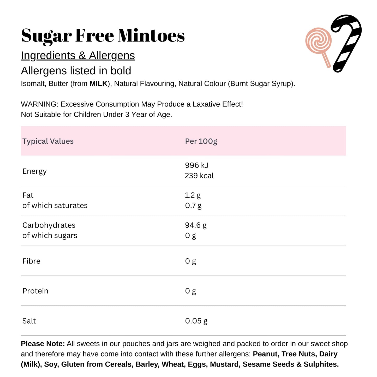 Sugar Free Mintoes Giant Bradley's Online Sweet Shop