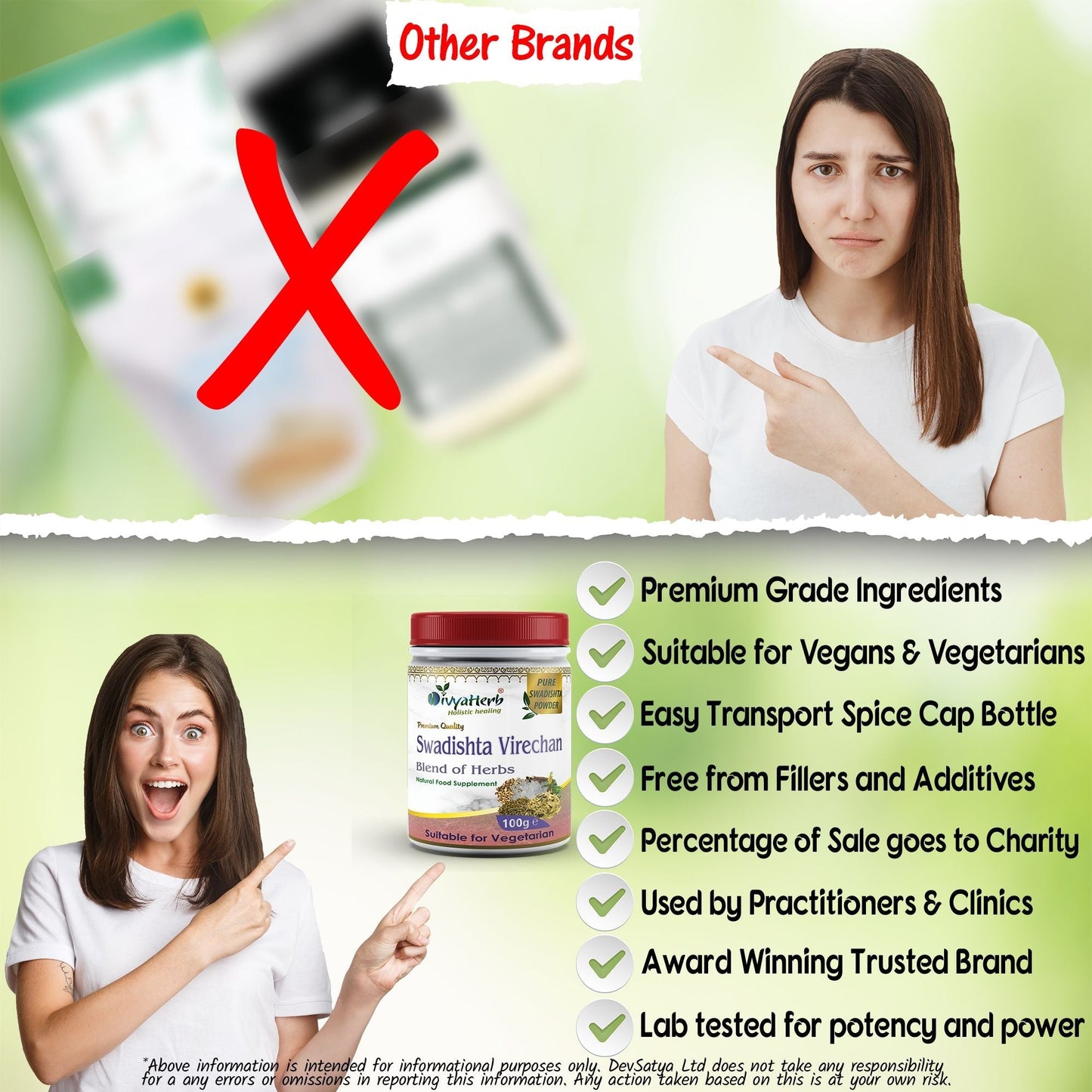 DivyaHerb Swadista Virechan Powder 100 gram - Bowel Regularity Support