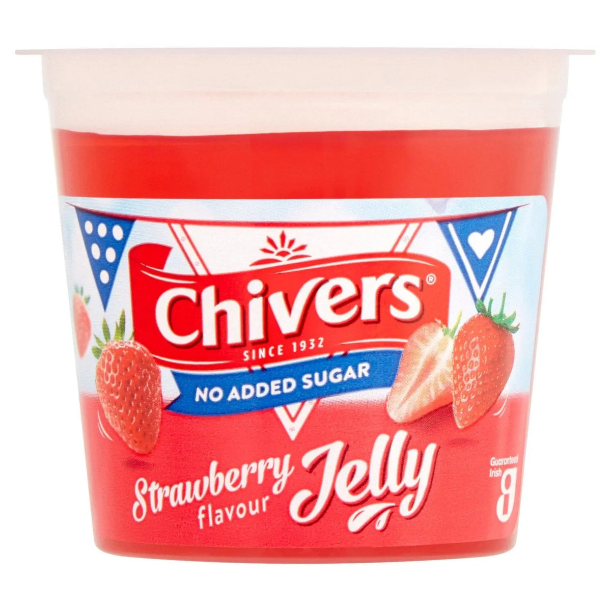 12 x Chivers No Added Sugar Strawberry Flavour Jelly 115G British Grocery