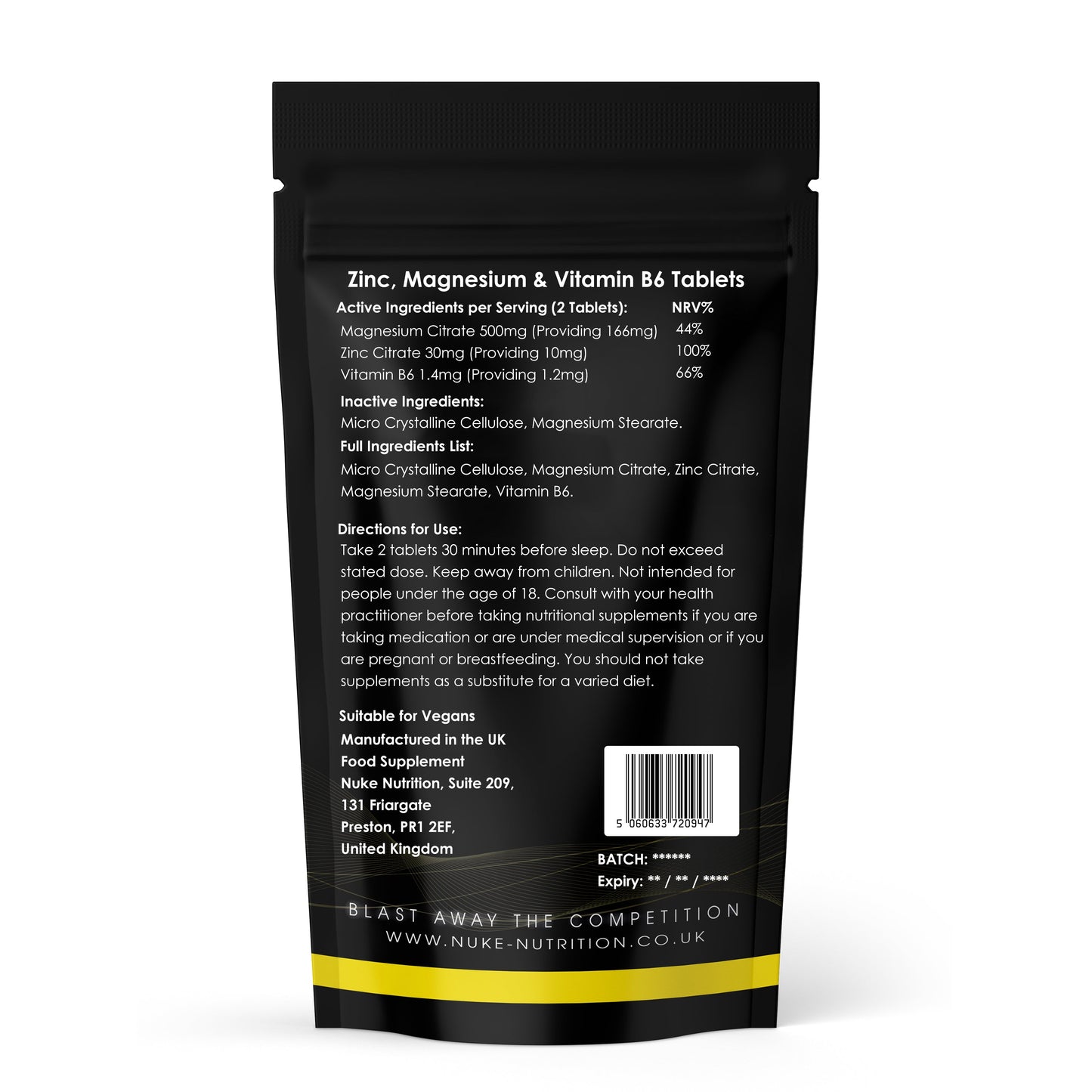 Testosterone Support Bundle Stack - Test Rage XL, Tribulus, Zinc Magnesium & Vitamin B6 x 180