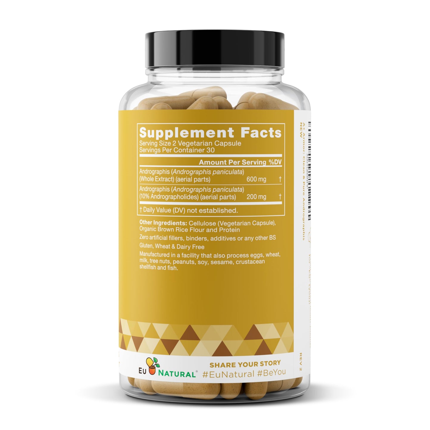 A+ Armor Andrographis Pure 800 mg – Immune Support, 60 Vegan Soft Capsules