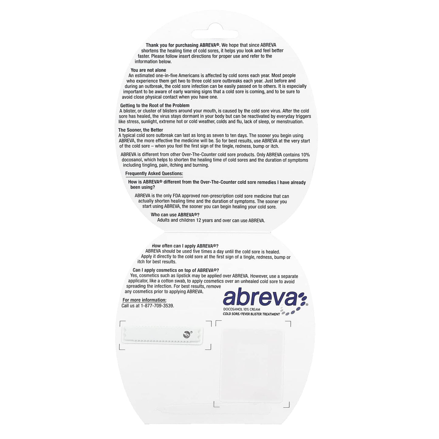 Abreva Cream – Fast-Acting Cold Sore Treatment (On-The-Go Tube)