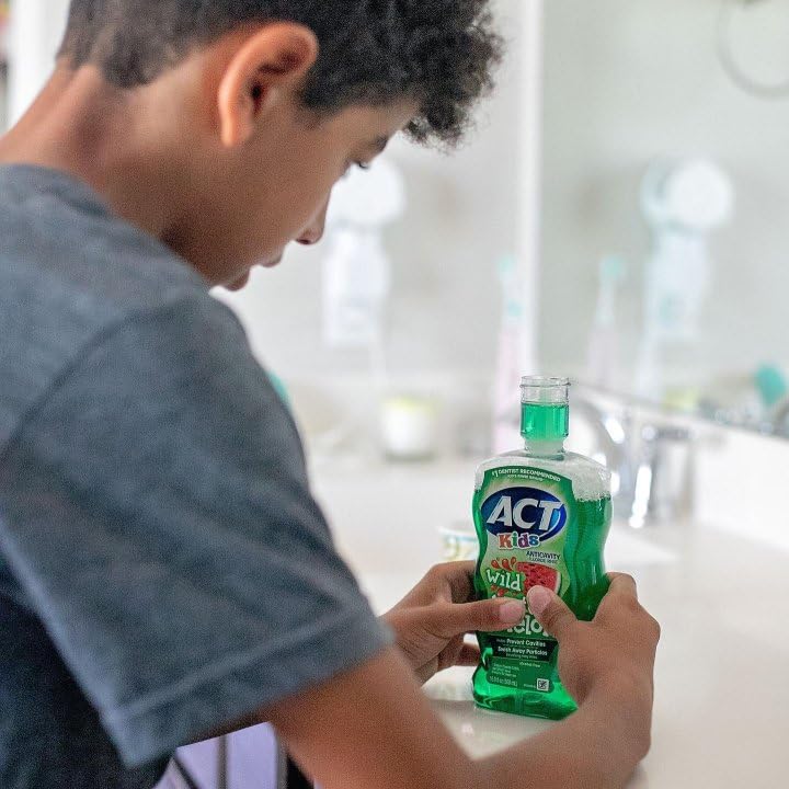 ACT Kids Fluoride Mouthwash Wild Watermelon 16.9 oz Pack of 3