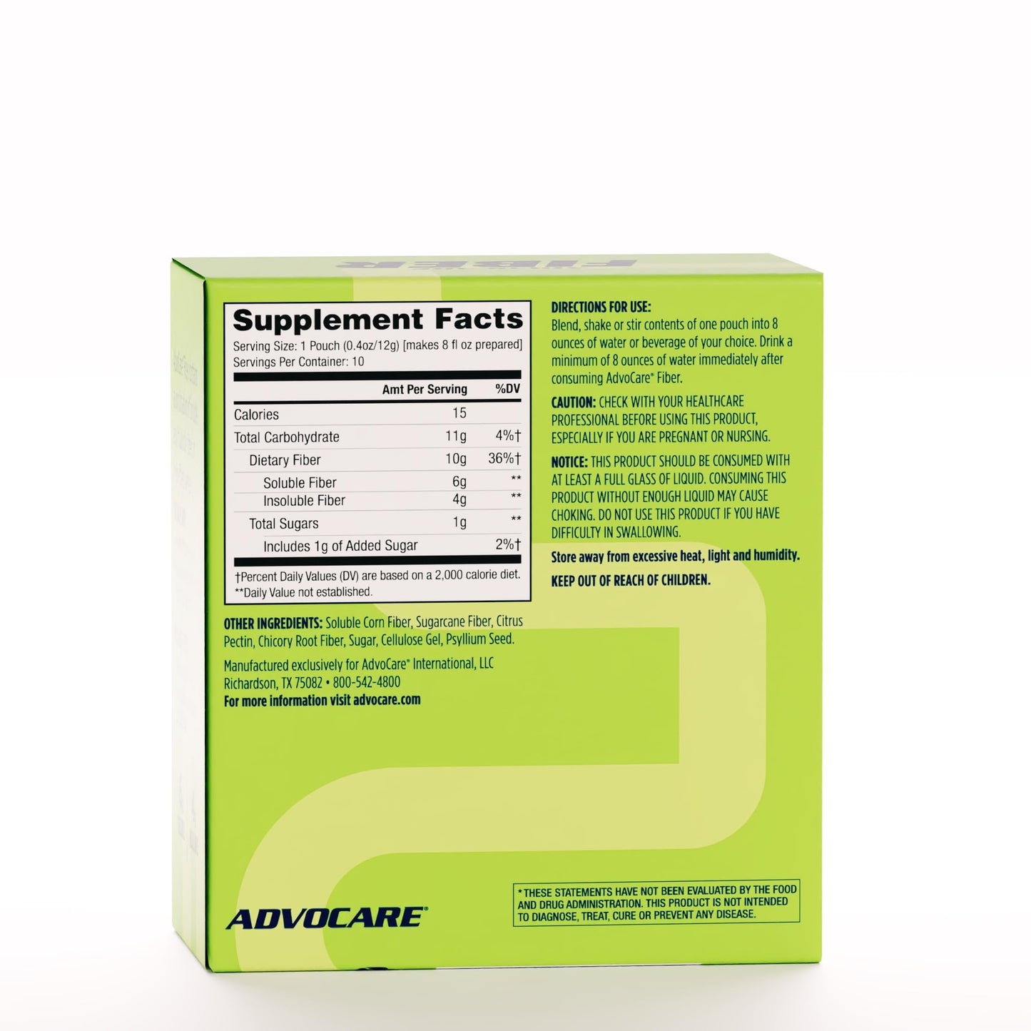 AdvoCare Fiber Dietary Supplement – Daily Fiber Powder (Psyllium & Corn) – Unflavored