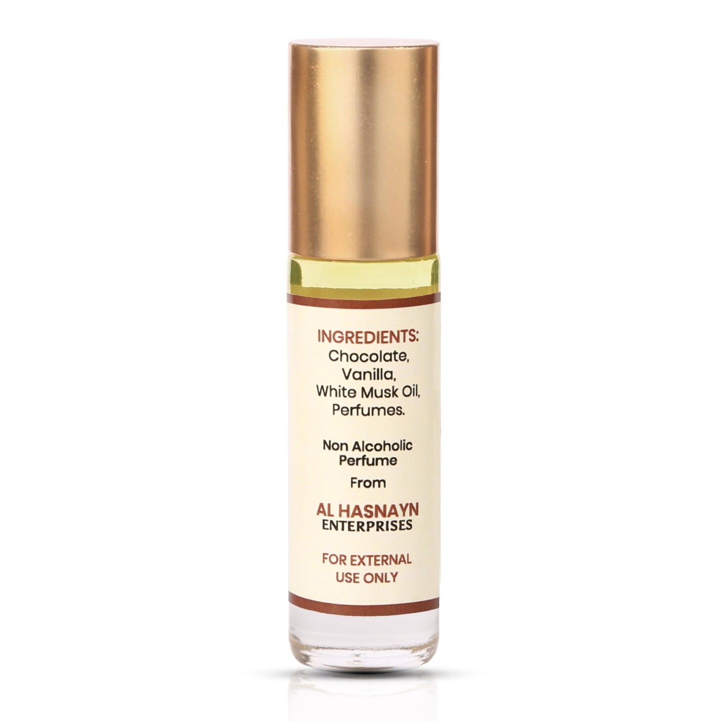 AL-HASNAYN Chocolate Musk Fragrance Oil Roll-On Perfume 0.20 fl oz (6ml) - Alcohol Free - Long-Lasting - Gifts for Men & Women
