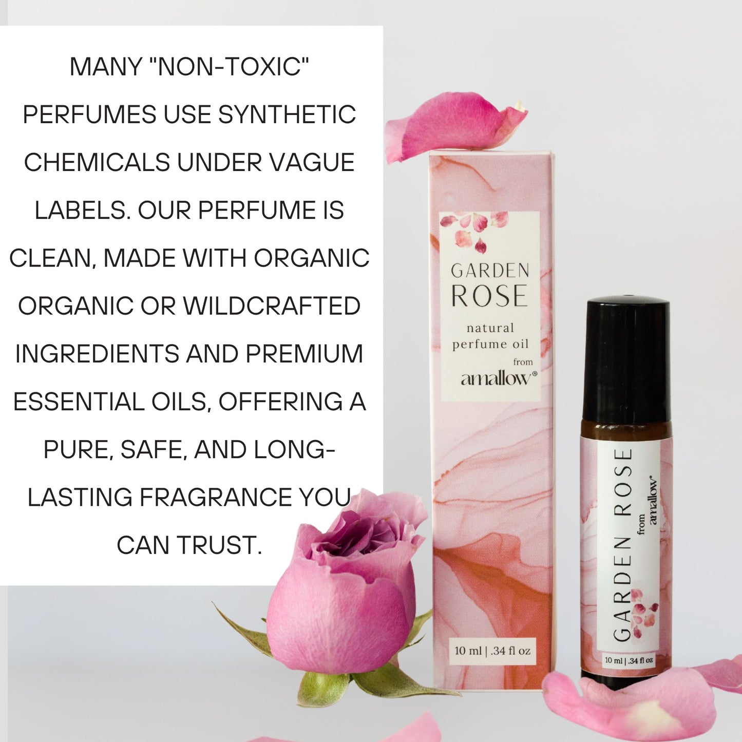 Amallow All Natural Non-Toxic Perfume Roller – Garden Rose