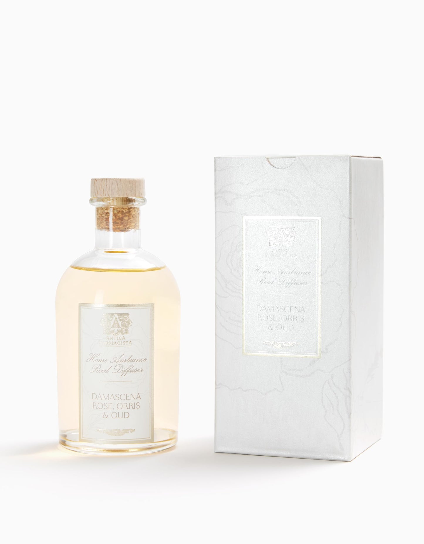 Antica Farmacista Damascena Rose Oud Reed Diffuser 8.45 fl oz | Long-Lasting Luxury Home Ambiance