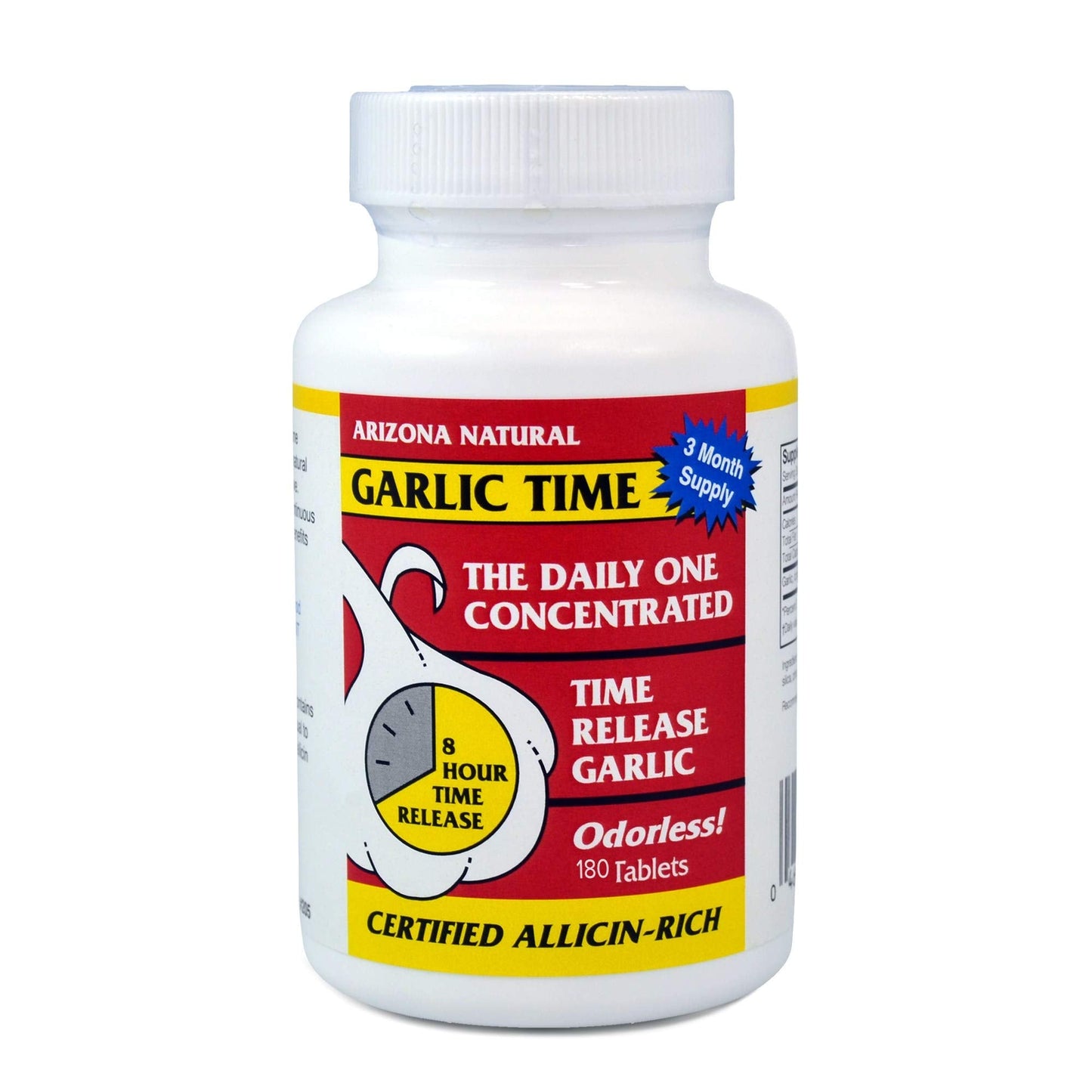 Arizona Natural Resource Garlic Time, 180 Count | Odorless Time Release Garlic