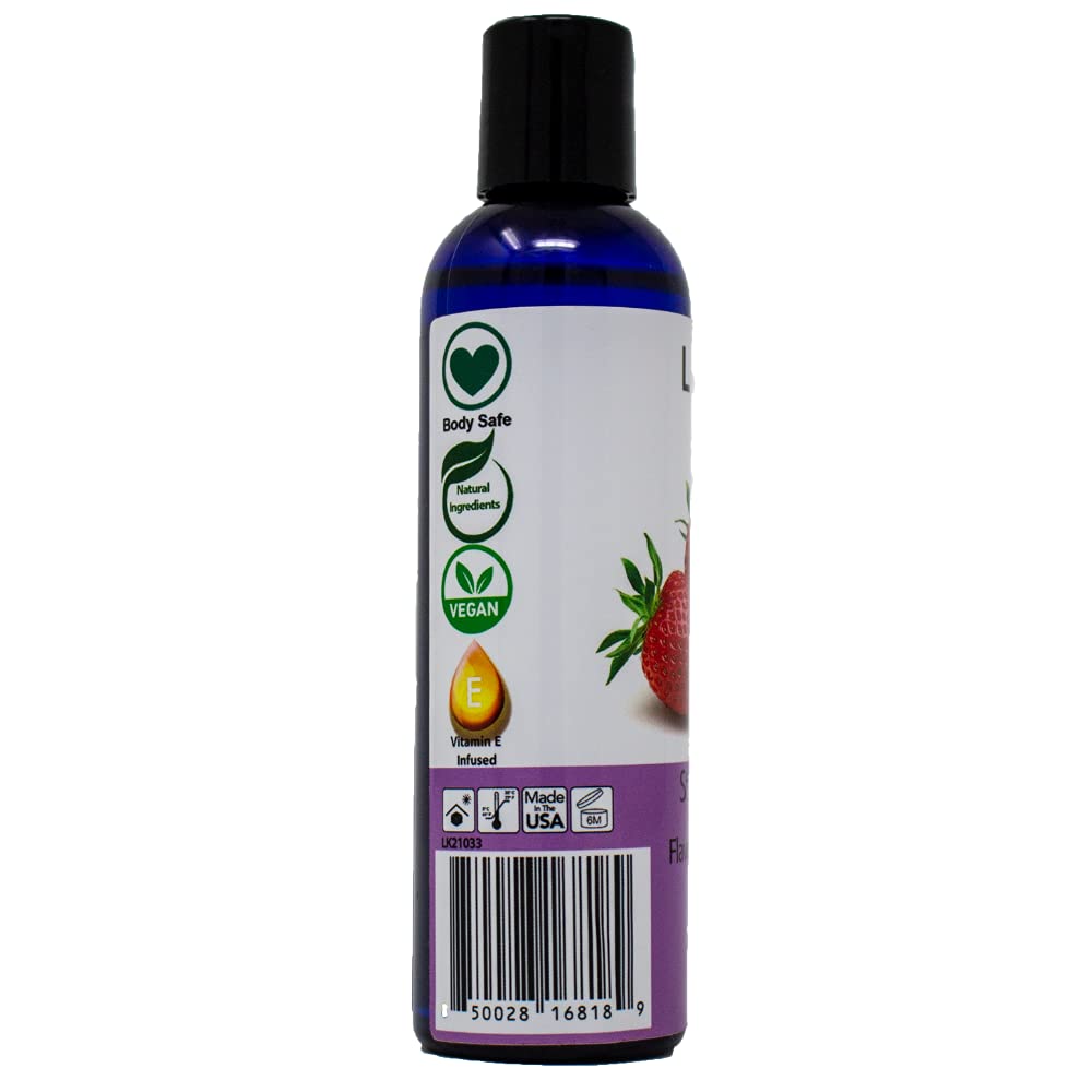 Lick Strawberry Massage Oil with Natural Vitamin E - Aromatherapy & Moisturizing 4 oz