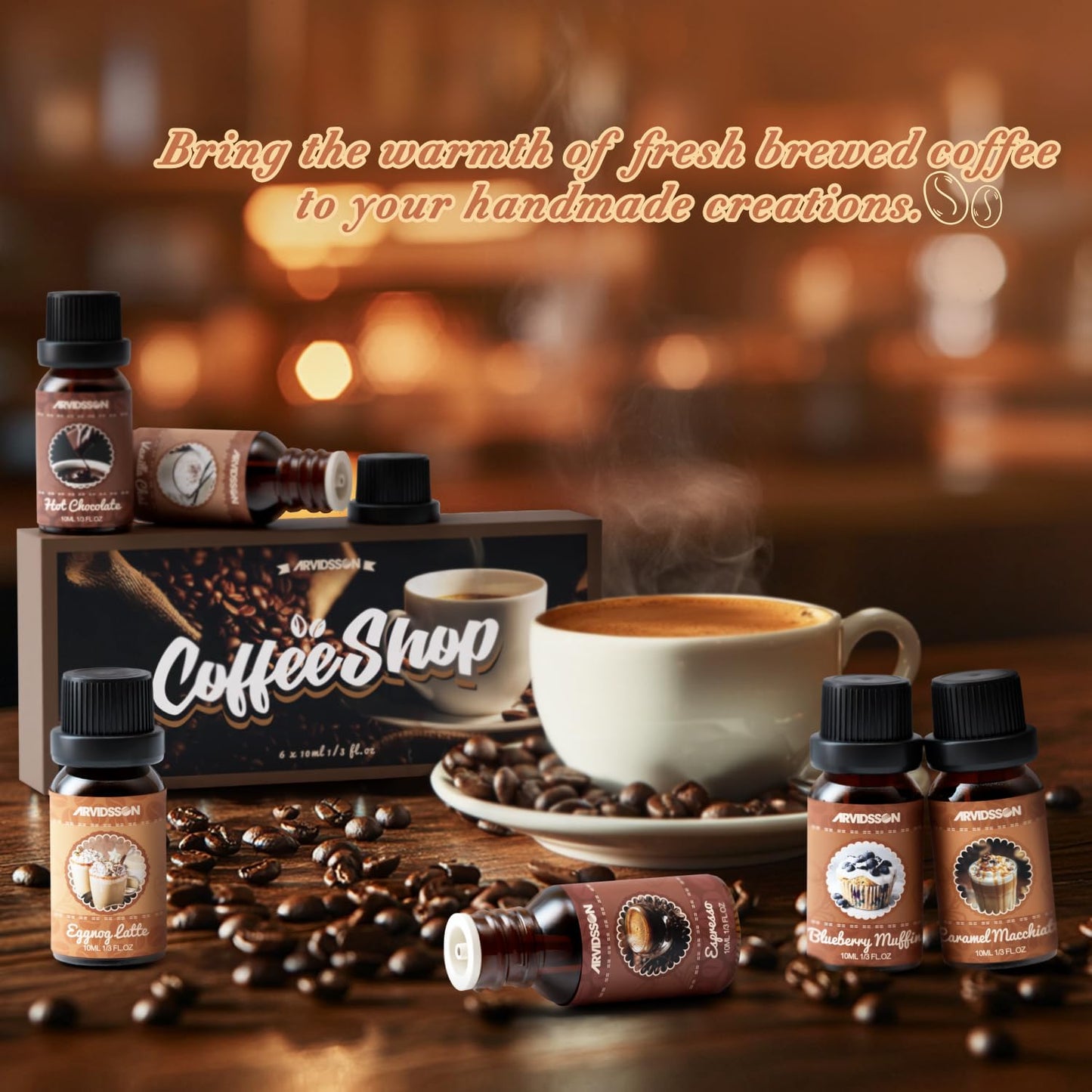 ARVIDSSON Coffee Fragrance Oils Set – Premium Diffuser Essential Oils