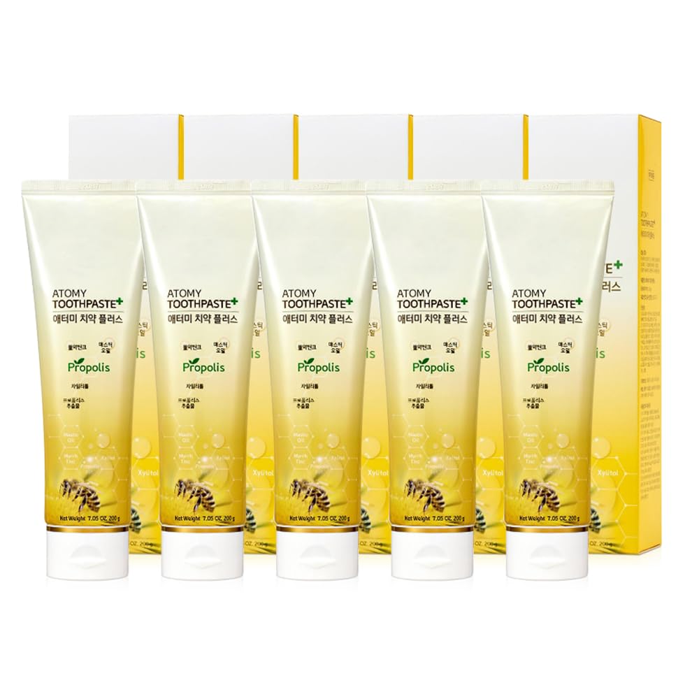 A.t.o.m.y Natural Propolis Toothpaste 200g x5p – 5 Pack (South Korea)