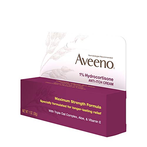 Aveeno Maximum Strength 1% Hydrocortisone Anti-Itch Cream | Triple Oat, Aloe & Vitamin E