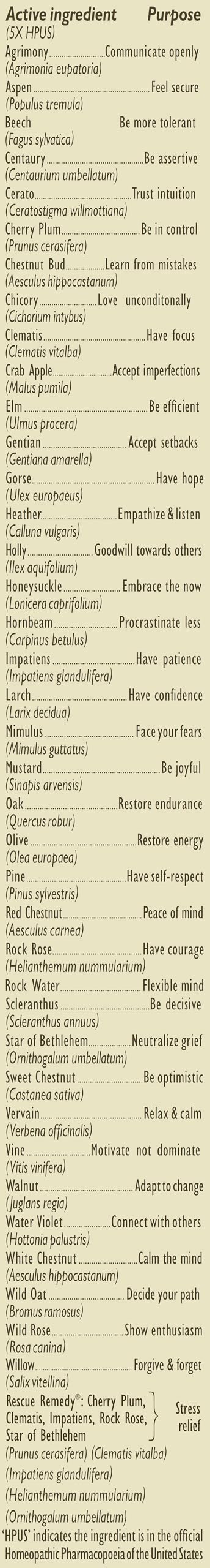 Bach Original Flower Remedies Full Set (Non-Alcohol) - 38 + 2 Rescue Remedy, 40 Droppers