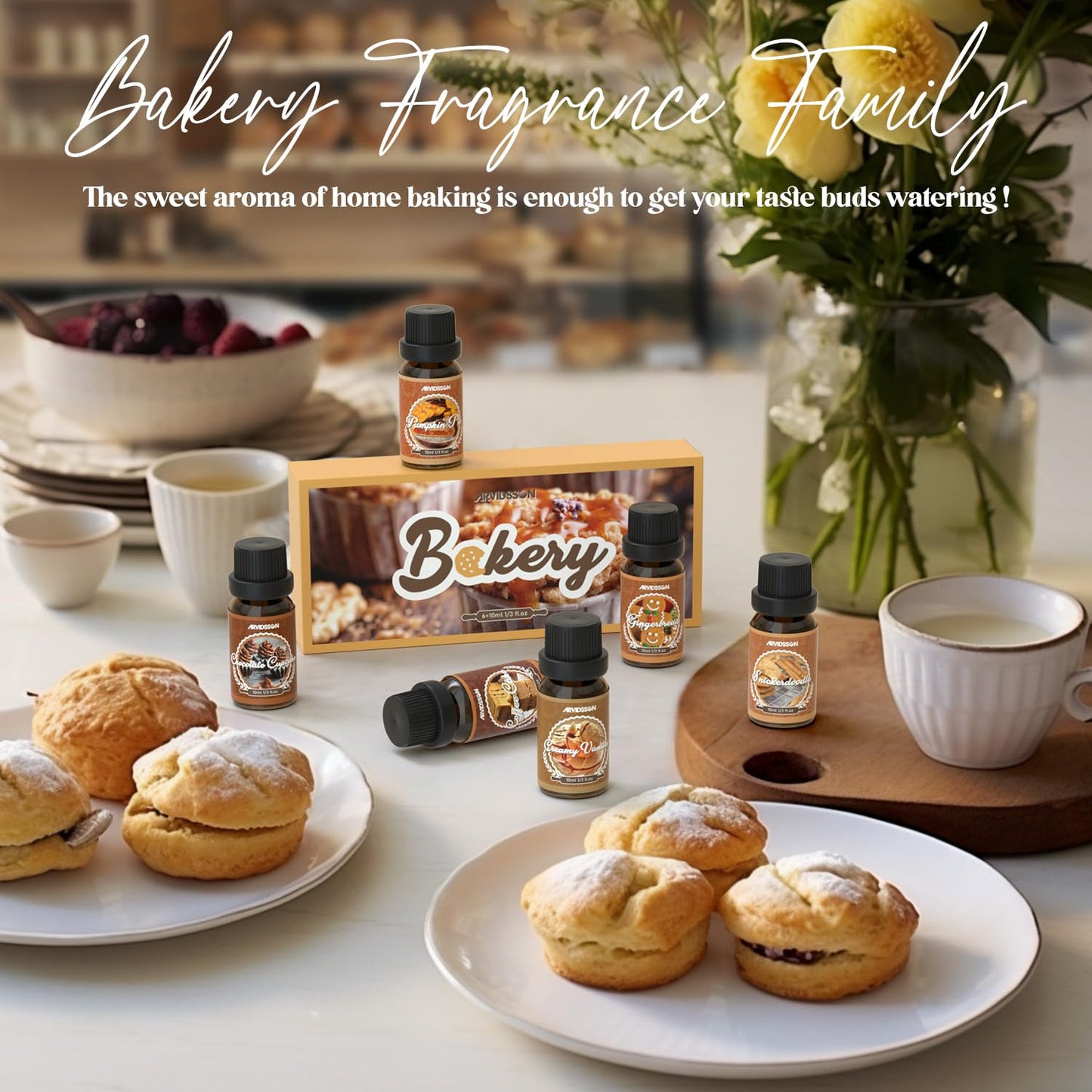 Bakery Fragrance Oils Set | ARVIDSSON Dessert Scents for Candles