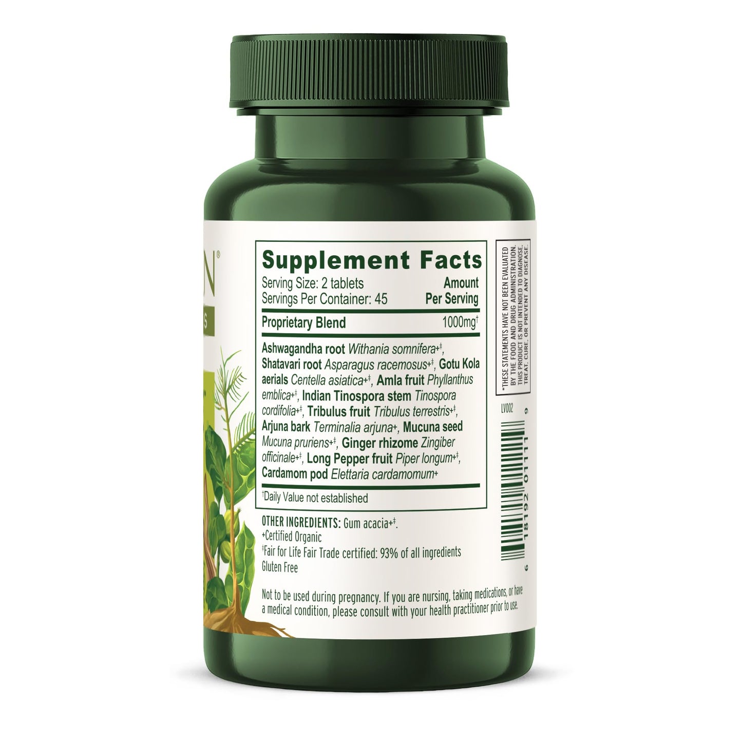 Banyan Botanicals Stress Ease – Organic Ashwagandha Adaptogen, 90 Tablets – Vegan, Non-GMO