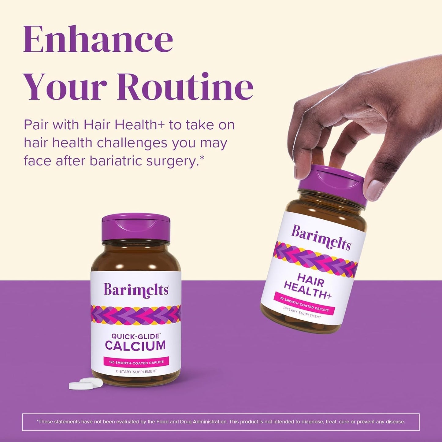 Barimelts Quick-Glide Calcium – Easy-to-Swallow Bariatric Calcium with Vitamin D3
