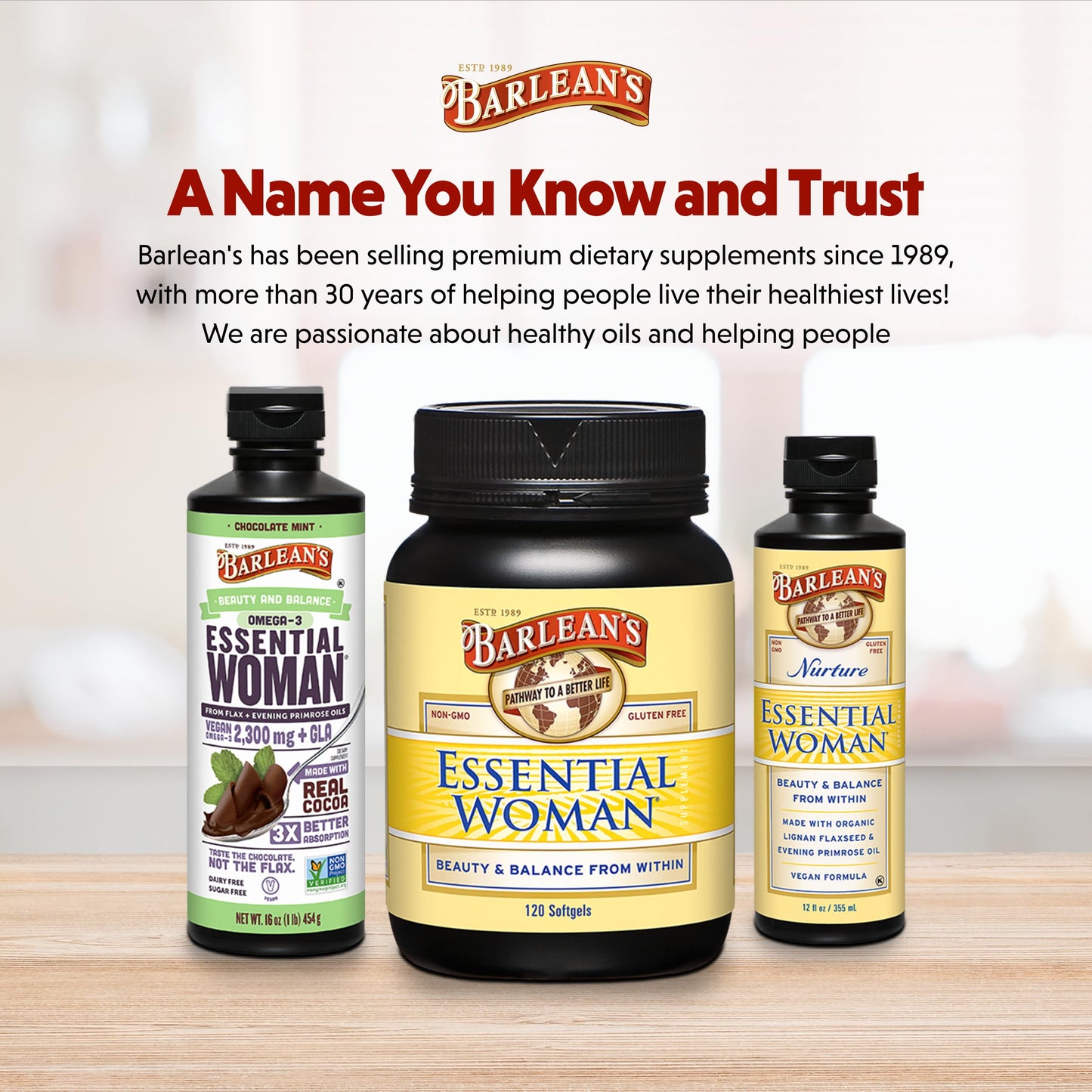 Barlean's Essential Woman: Hormone Balance with Omega 3-6-9, GLA (120 ct)