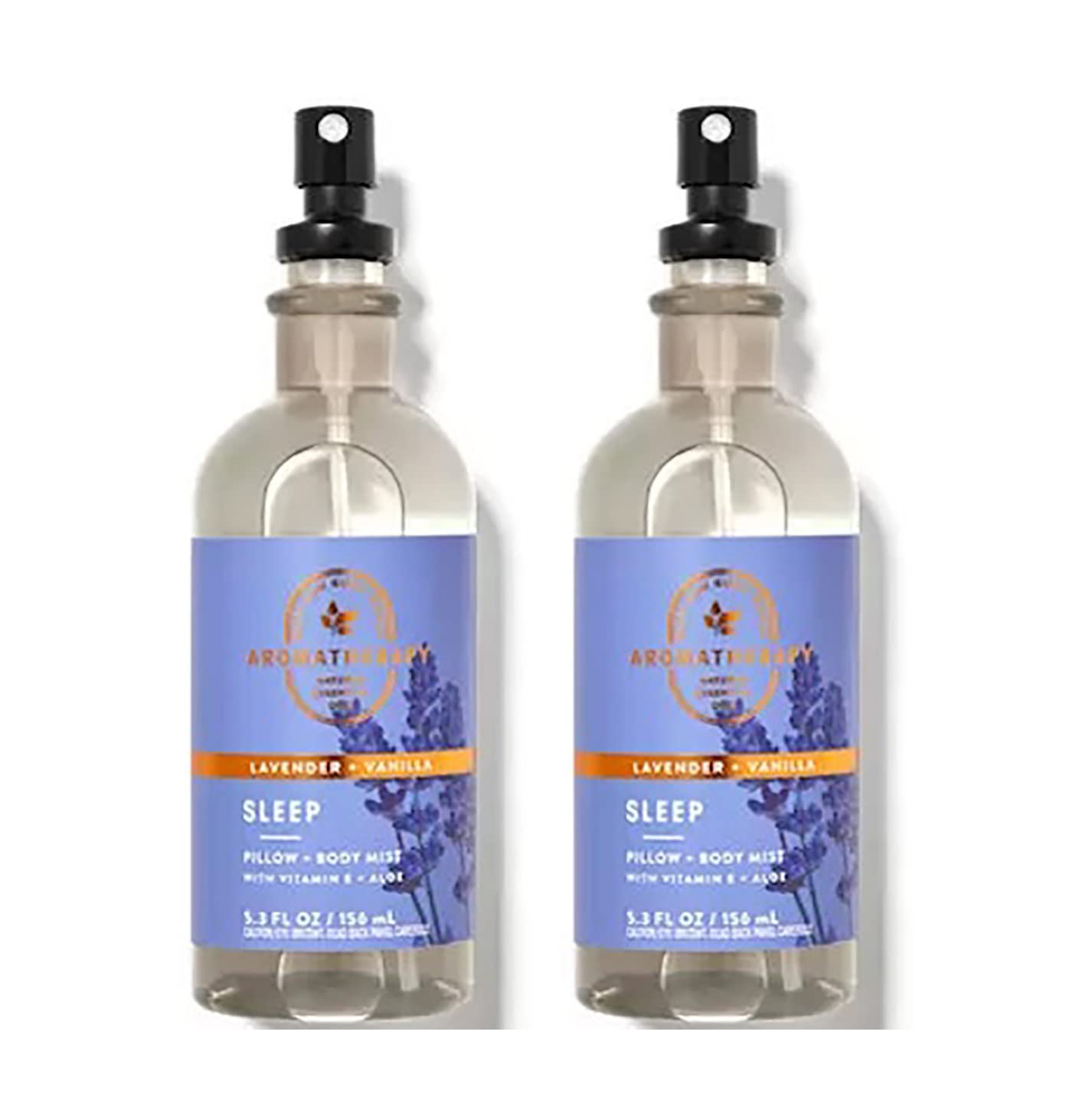 Bath & Body Works Aromatherapy Lavender Vanilla Pillow Mist – 5.3 Fl Oz (2-Pack)