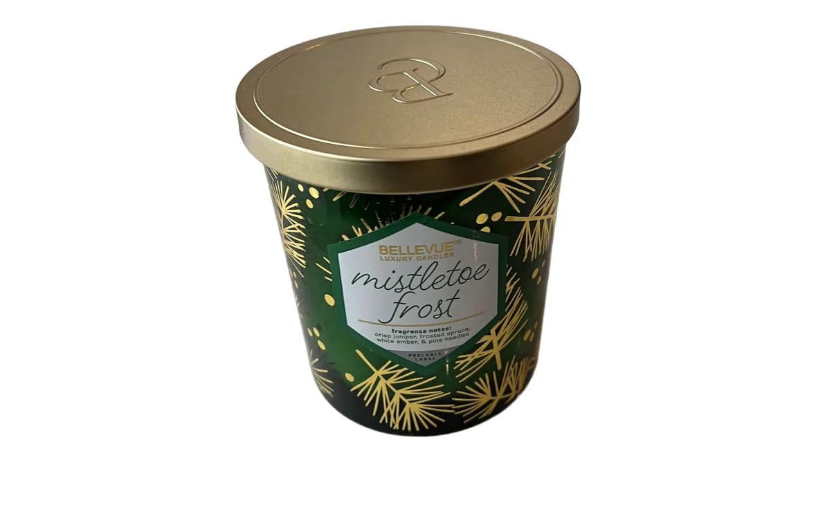 Bellevue Luxury Candles – 4 Soy Blend Candles, 12 oz Each, Removable Labels, Lead-Free Wicks
