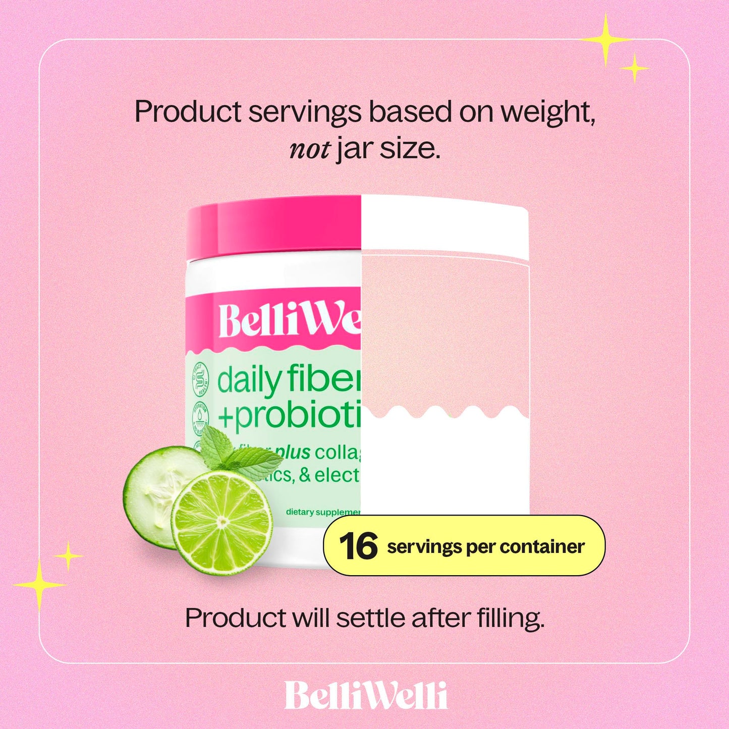 Belli Welli Fiber Supplement – Organic Acacia, Collagen & Probiotics