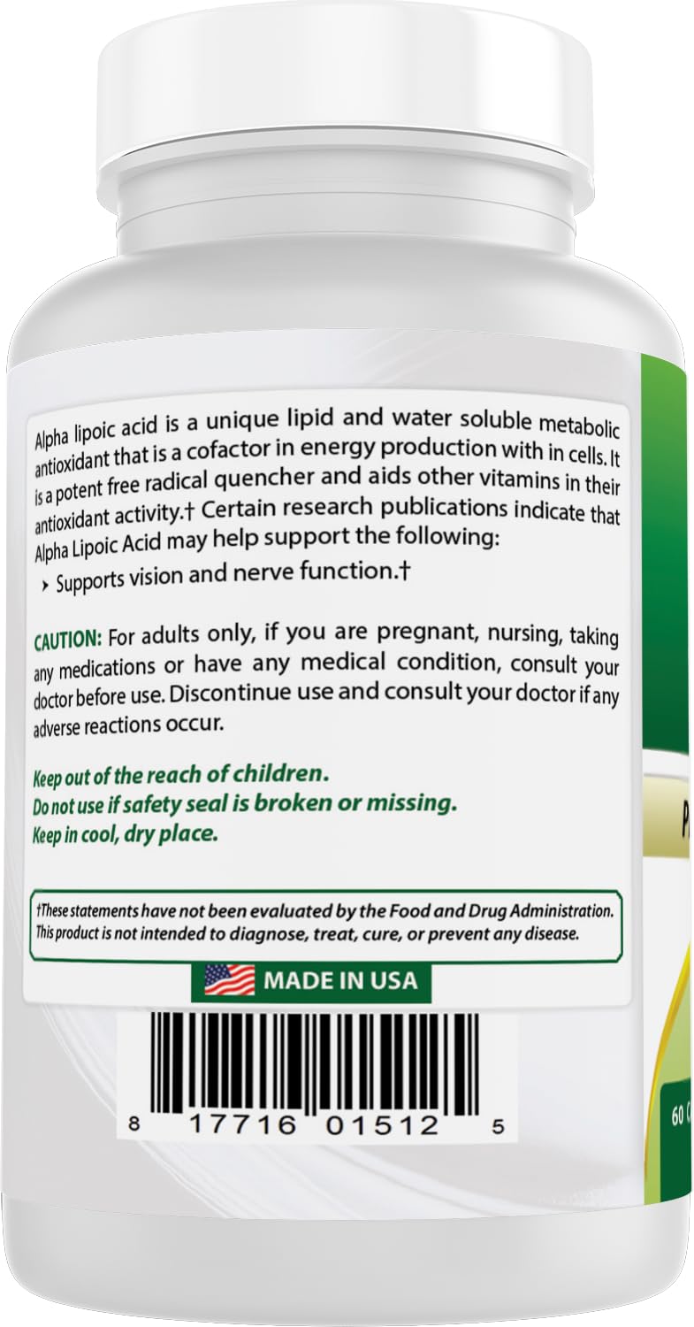 Best Naturals Alpha Lipoic Acid 600 mg – 60 Capsules (Pack of 2) | ALA Antioxidant